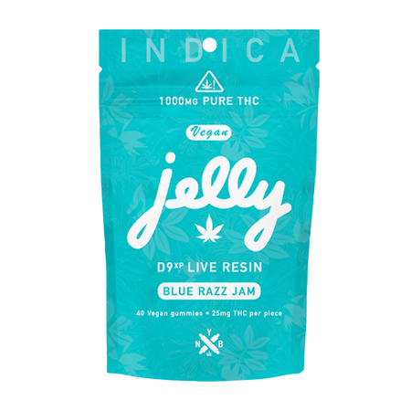 Blue Razz Jam Live Resin Gummies D9XP
