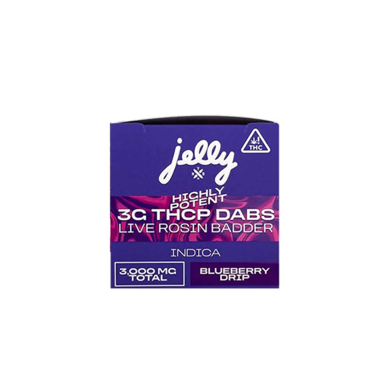 Jelly Blueberry Drip 3g THCp Live Rosin Badder box