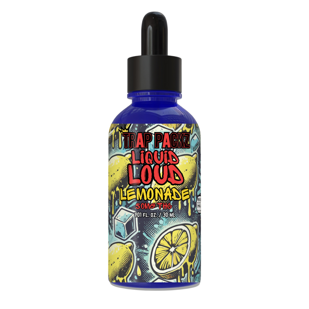 Trap Packz Liquid Loud Lemonade 50mg THC dropper bottle