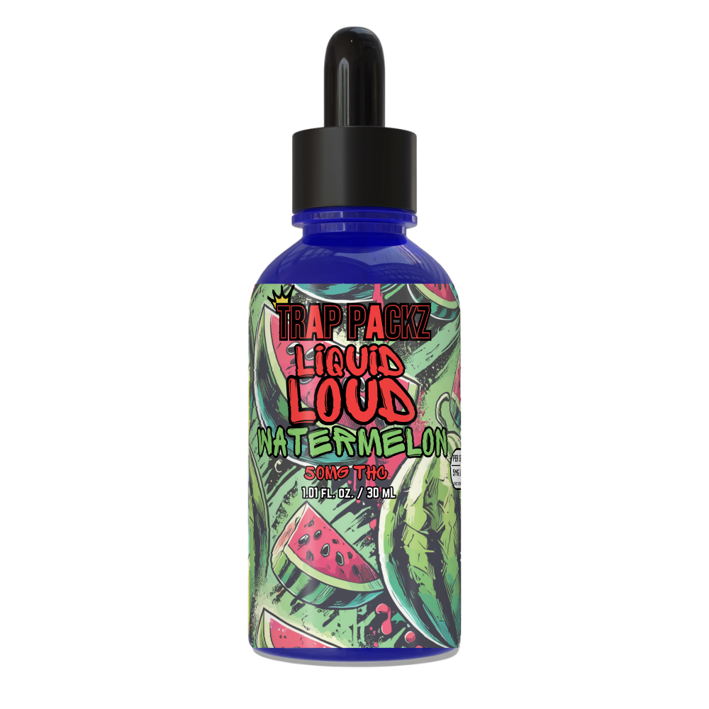 Trap Packz Liquid Loud Watermelon 50mg THC dropper bottle