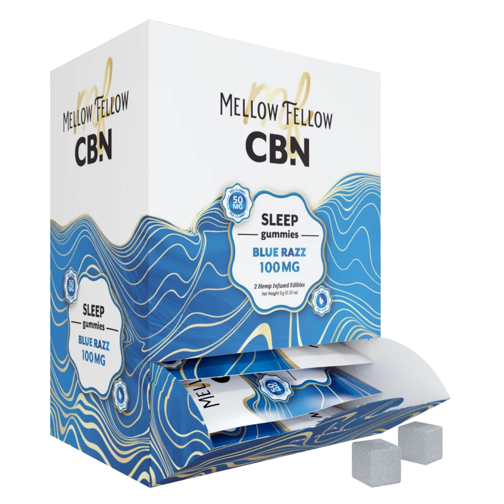 Mellow Fellow Sleep Gummies Blue Razz