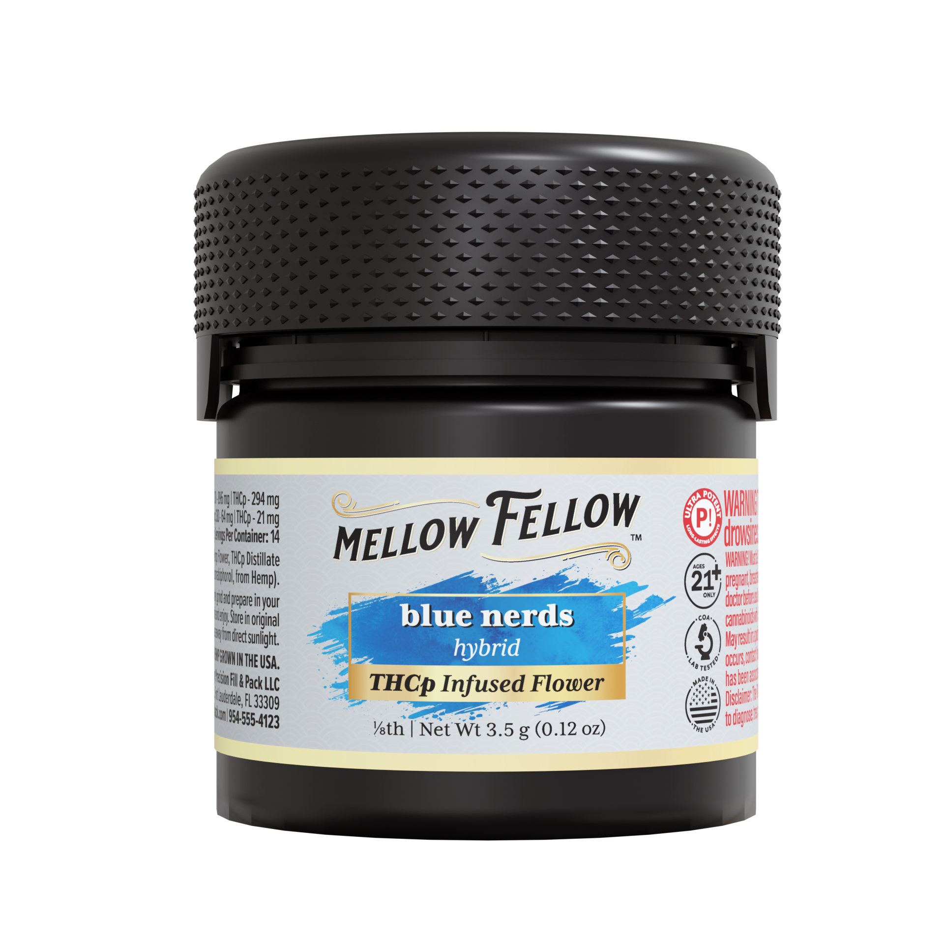 Mellow Fellow Blue Nerds 3.5g THCp Infused Flower