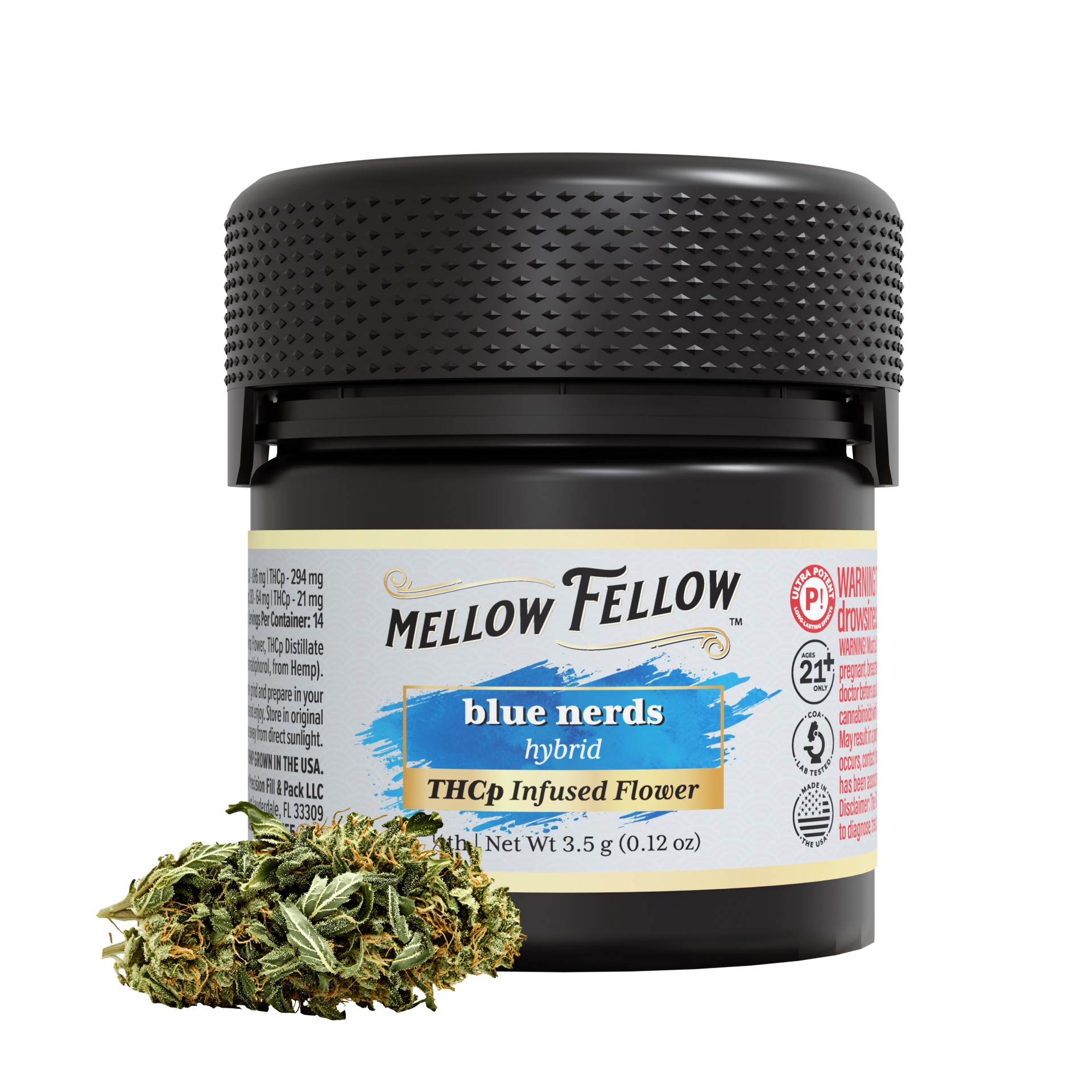 Mellow Fellow Blue Nerds 3.5g THCp Infused Flower