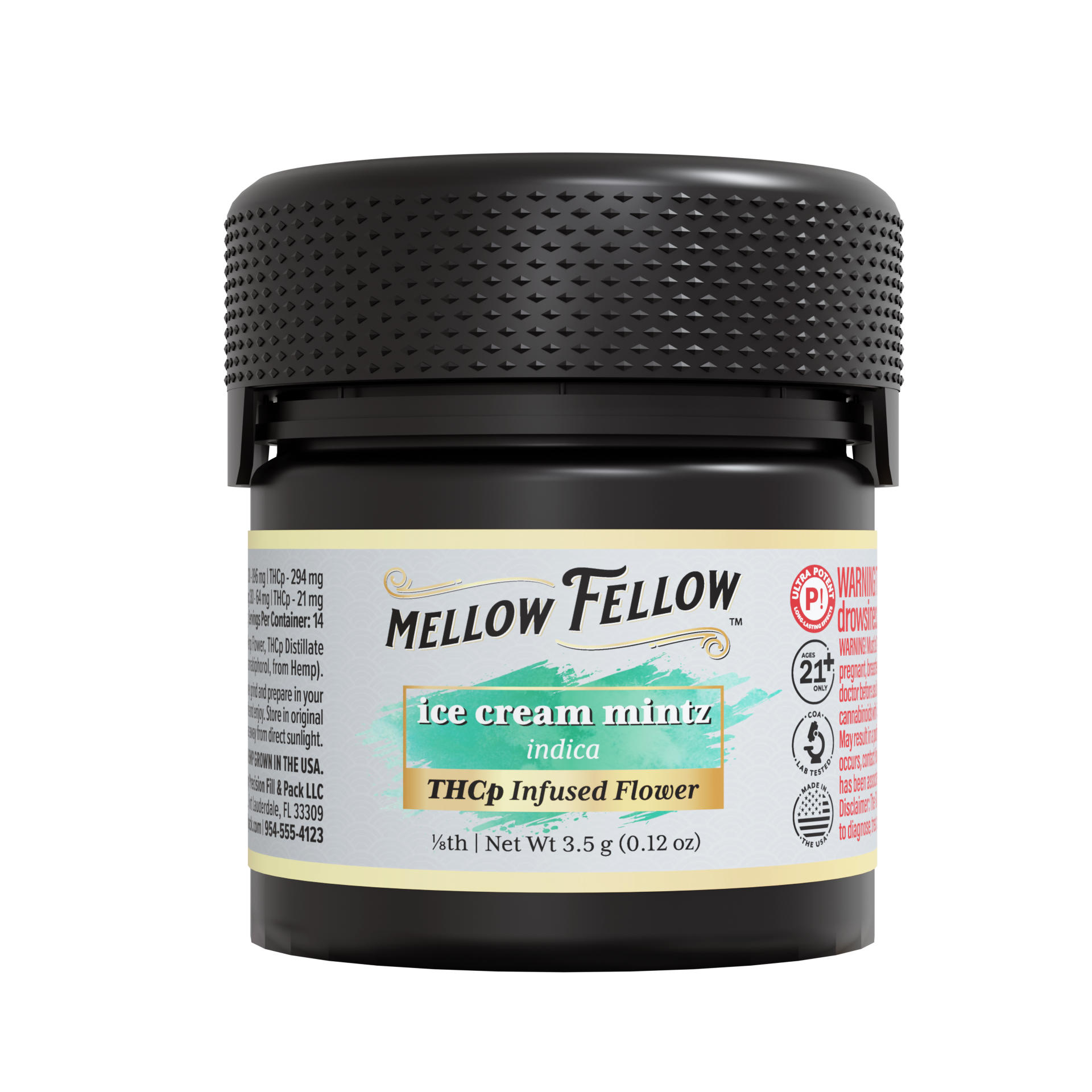 Mellow Fellow Ice Cream Mintz 3.5g THCp Infused Flower