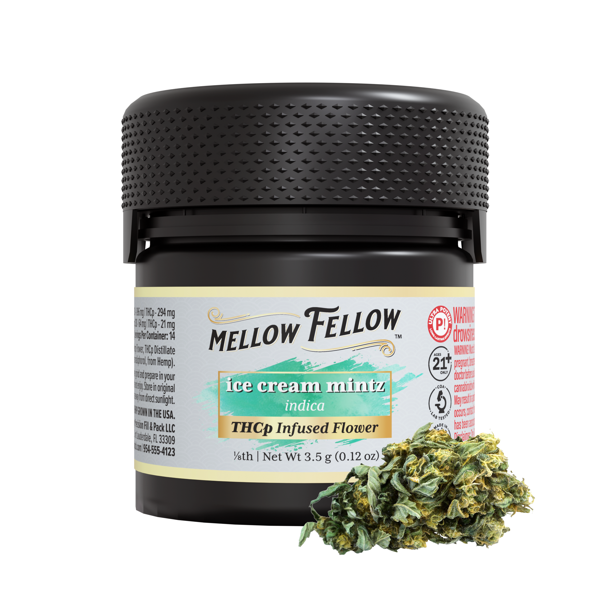 Mellow Fellow Ice Cream Mintz 3.5g THCp Infused Flower