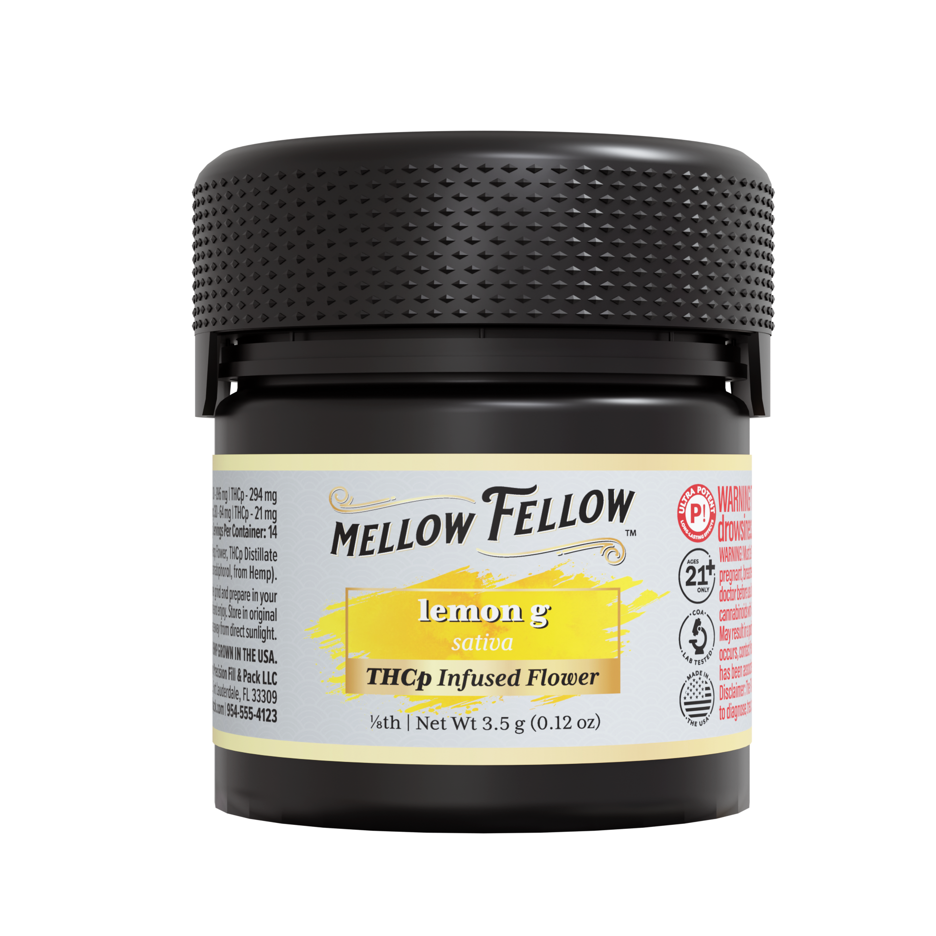 Mellow Fellow Lemon G 3.5g THCp Infused Flower