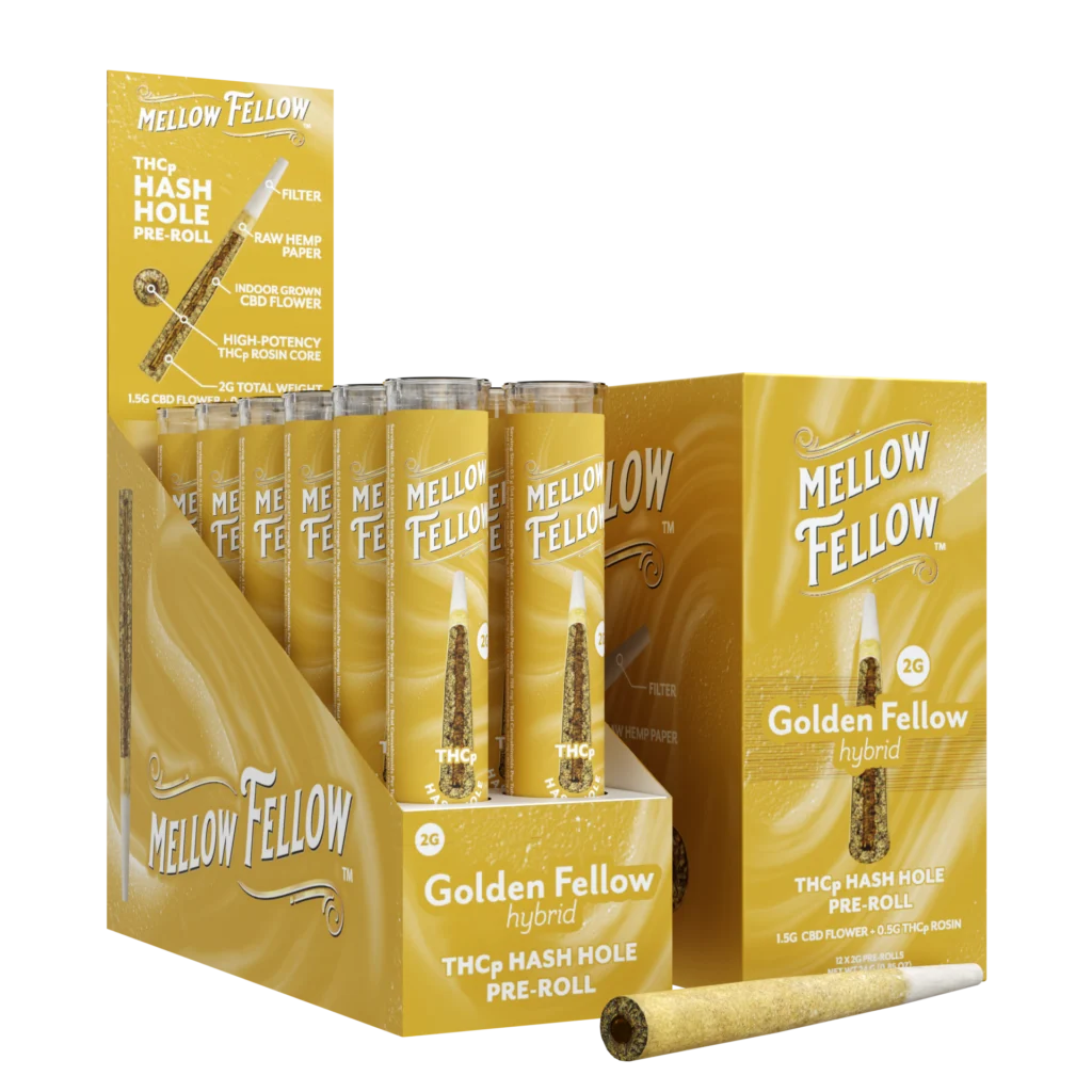 Mellow Fellow Golden Fellow 2g THCp Hash Hole Pre-Roll