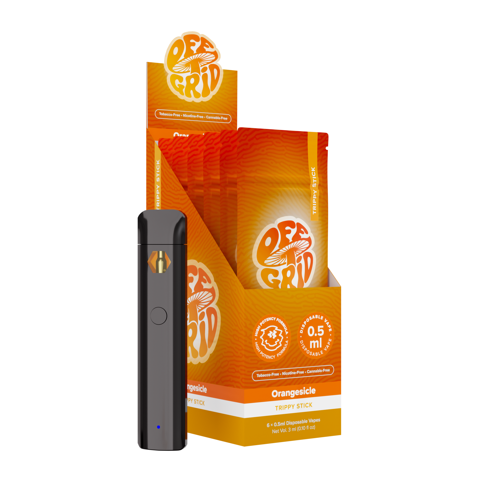 Off Grid Orangesicle Red Lotus Disposable Vape 0.5ml